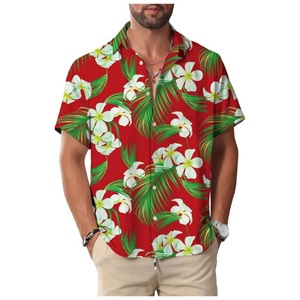 Camisa Casual Elegante de Verano para Hombre, sin Mangas, con Cuello Mao, de Sarga, Anti-UV, de Secado Rápido, Estilo Hawaiano, 100% Poliéster - Product Image 1