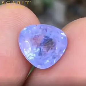 SGARIT precious rare gemstone loose for engagement jewelry making 3.58ct Vietnam violet purple natural spinel