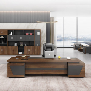 Luxury <strong>Extendable</strong> Wooden Executive <strong>Desk</strong> for Home Office Use Crafted From Wood with Ergonomic Features and Modern Style - Product Image 1