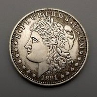 Pièce de monnaie Morgan en argent de 45 mm, années 1881, 1878, 1898, 1921, objets de collection anciens, cadeaux