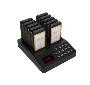 Sistema de buscapersonas Vibración LED Sistema de llamadas en espera de invitados 1 Transmisor 10 buscapersonas para <span class=keywords><strong>restaurante</strong></span> - Product Image 2