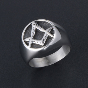 Men's <b>Titanium</b> Steel <b>Ring</b> Geometric Triangle Design Bold Pinky <b>Ring</b> Gift Jewelry SA472 - Product Image 2