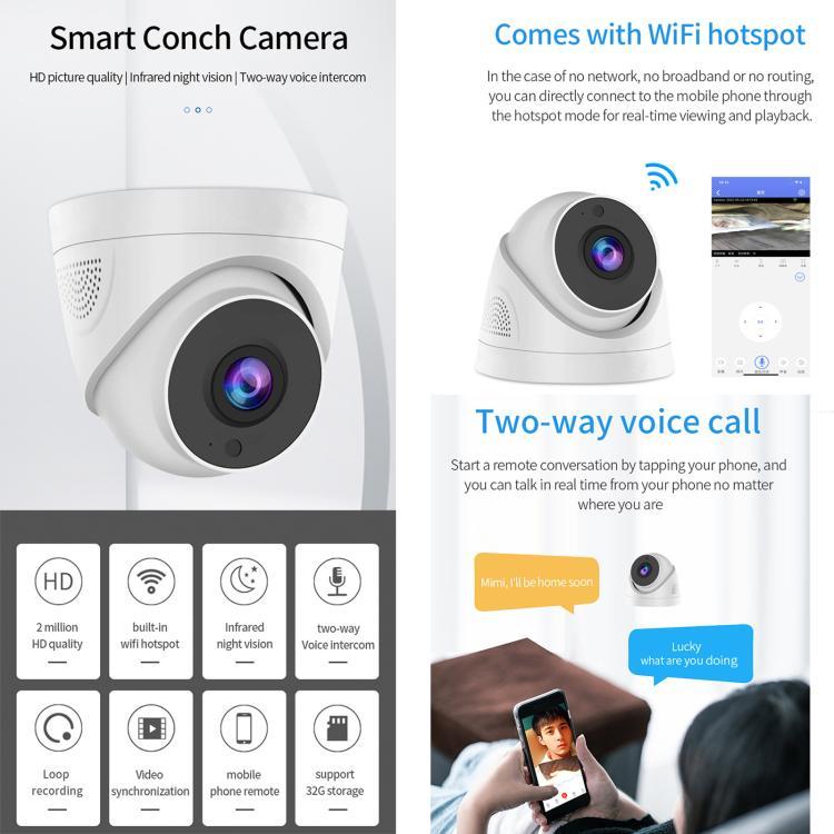 A5 Smart Conch WiFi Camera 1080P HD Night Vision IP Camera · image 4
