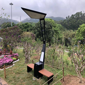 Hiện đại ngoài trời LED năng lượng mặt trời Thông Minh Giải trí ghế không thấm nước băng ghế dự bị bằng thép không gỉ cho vườn Patio công viên sử dụng - Product Image 6