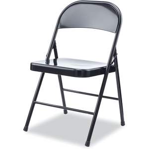 Silla Plegable Alera de Diseño Contemporáneo, Acolchada de PU, Soportes Metálicos, Soporta hasta 250 Libras, Asiento, Respaldo y Base Negros, Uso en Exteriores, Paquete de 4/Caja - Product Image 6