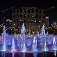 Fuente Musical de Agua con Luces LED RGB para Exteriores, Programable, Decoración para Plazas Urbanas Grandes