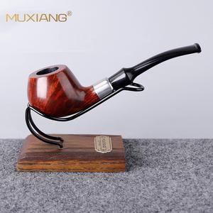 Muxiang <b>Pipe</b> Rack Wooden Base Metal <b>Stand</b> For Smoking <b>Pipe</b> Display - Product Image 3