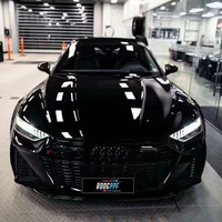 Offre Spéciale PVC matériel cristal brillant blanc cristal brillant noir voiture Wrap autocollants autocollants de voiture film pour voiture