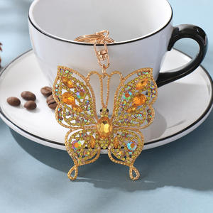 Porte-clé papillon en cristal scintillant, pour téléphone de voiture, sac à breloque, décoration de noël, pour femmes et filles - Product Image 5