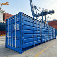 Conteneur Open Side High Cube 40 pieds certifié CCS ABS BV LR, en acier SPA-H, à ouverture latérale unique, 76,4 m³ pour le stockage de marchandises