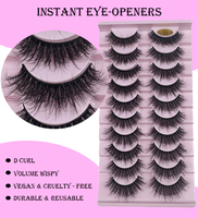 Faux Cils Naturels Longs, Pleines Bandes, Fibre Végétalienne, Mélange Personnalisé, Marque Privée, Logo Personnalisé