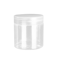 Pot en plastique pour crème cosmétique 80 ml, diamètre 59 mm, avec couvercle transparent blanc, noir ou doré
