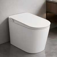 WC intelligent monobloc carré avec siphon en P, électrique, automatique, en céramique, moderne, de luxe, pour la vente en gros