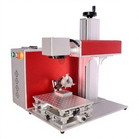 Machine de marquage laser à fibre rotative 20W 30W 50W 100W pour médailles et médailles pour chiens gravées