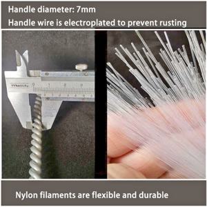 TDF-Cepillo para fregar botellas de 5 galones, <span class=keywords><strong>dispensador</strong></span> de <span class=keywords><strong>agua</strong></span>, cepillo de limpieza de botellas, cubo giratorio de nailon puro, cepillo de limpieza - Product Image 3