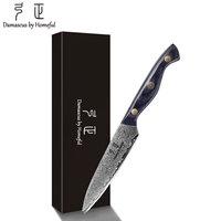 Couteau de cuisine multifonction de haute qualité en acier Damas japonais, métal carbone et bois, lame de 8 à 9,9 pouces, pour commande en gros