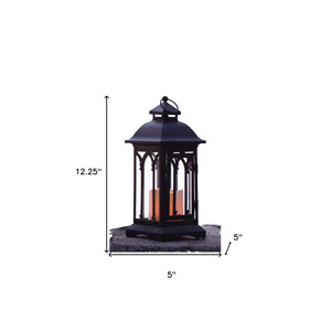 Set di due portacandele geometriche in metallo nero portacandele in ferro artigianale e supporti appesi per decorazioni natalizie per la casa - Product Image 4