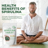 AegleWell Comprimés de Spiruline Haute Concentration - 500 mg par Comprimé, Supplément Superalimentaire Entièrement Naturel