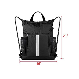 Tùy Chỉnh Thăng Hoa In Ấn Thể Thao Giản Dị Bơi Phòng Tập Thể Dục Yoga Bóng Rổ Bóng Đá Bóng Đá Túi Dây Kéo Ba Lô Nhà Sản Xuất - Product Image 3