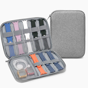 Scatola Porta Cinturini per <span class=keywords><strong>Apple</strong></span> <span class=keywords><strong>Watch</strong></span>, Custodia per Cavo Dati, Borsa da Viaggio per Smartwatch, Organizzatore per Orologi U12 - Product Image 1