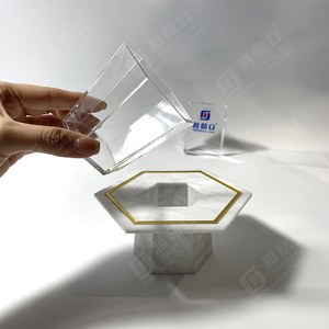 Judaica Quà Tặng Hình Lục Giác Acrylic Mayim Achronim Set Do Thái Rõ Ràng Lucite Rửa Chén Và Ngọc Trai Trắng Bát Cho Vượt Qua - Product Image 2