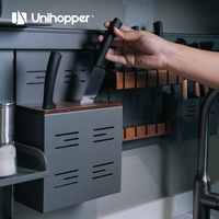 UNIHOPPER Étagère de Rangement pour Épices de Cuisine, Ustensiles, Couteaux, Baguettes, Cuillères, Organisateur de Cuisine, Porte-Serviettes