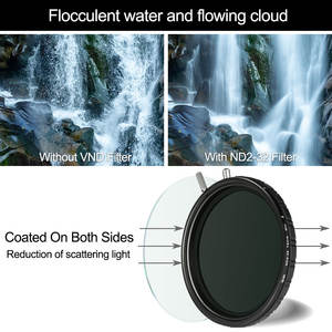 Dस्लेट कैमरा 49 मिमी 55 मिमी 58 मिमी 62 मिमी 67 मिमी 67 मिमी 77 मिमी 9 चरण समायोज्य चर ND2-32 ND2-400 ND8-2000 तटस्थ घनत्व nd फ़िल्टर - Product Image 5