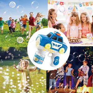 Machine à bulles électrique KSF Cartoon Auto Police Car, avec lumières, en plastique, 100 ml, pour enfants - Product Image 6