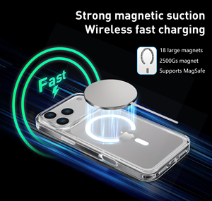 <span class=keywords><strong>Coque</strong></span> de téléphone de haute qualité en acrylique rigide de 2,5 mm pour 17 Pro Max, forte aspiration magnétique, <span class=keywords><strong>anti</strong></span>-<span class=keywords><strong>jaunissement</strong></span>, étanche, antichoc - Product Image 4