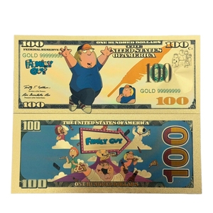 2026 Amerika 6 Model Baru Uang Kertas Anime Keluarga Pria Berlapis Emas 24K untuk Hadiah - Product Image 6