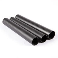 Tube en fibre de carbone haute résistance, rond, carré, rectangulaire, longueur personnalisée, usinage CNC