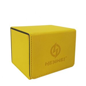 Boîte de rangement pour cartes en PU à double rabat, motif diamant, résistante aux rayures et imperméable, protection pour cartes FX - Product Image 1