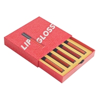 Boîte-cadeau cosmétique à fermeture magnétique de luxe doublure en éponge stratification mate emballage de logo personnalisé pour brillant à lèvres liquide rouge à lèvres