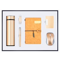 Ensemble cadeau personnalisé moins cher : stylo en métal, carnet A6, porte-cartes de visite, clé USB et batterie externe – Cadeaux d'anniversaire