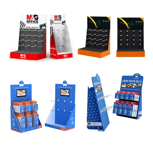 حامل عرض أرضي مخصص للمتاجر مع لوح مثقب وخطافات لعرض أغطية الهواتف والإكسسوارات، مصنوع من لوح الفوم البلاستيكي والكرتون - Product Image 2