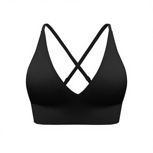 Nuevo sujetador deportivo ligero y transpirable con copa triangular en V profunda, efecto push-up, cuello halter ajustable y espalda hermosa para yoga. - Product Image 2