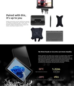 I221J 12.2-Inch Công Nghiệp 2-Trong-1 Máy Tính Bảng PC Độ Phân Giải Cao Intel Celeron N5105 Rugged Cầm Tay Máy Tính Xách Tay <span class=keywords><strong>Windows</strong></span> 11 Pro 64-Bit - Product Image 6