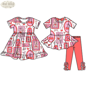 Nuovo Arrivo: Abito Estivo da Notte per Bambine, Carino, Girocollo, Maniche Corte, Stampa Personalizzata, Traspirante e Confortevole - Product Image 2