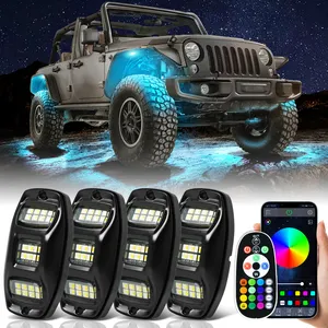 2024 NEWEST RGBW Pure White Color LED Rock Light Pods Underbody Decorative Light Pods For Trucks Off Road ATV UTV RZR Boat