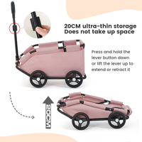 Petite poussette de luxe légère portable à 4 roues pour animaux de compagnie Poussette légère pour chien de voyage en plein air