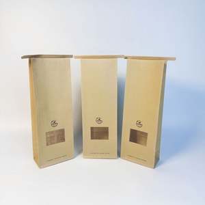 Sacs de boulangerie personnalisés avec logo, en papier kraft, avec fenêtre et fermeture à lien métallique, pour biscuits et café, fenêtre marron pour usage alimentaire - Product Image 2