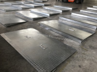 Rampe de conteneur en acier de capacité de 10 tonnes pour plaque de panneau de quai de rampe de chargement/déchargement de remorque de chariot élévateur, 1500x2100x200mm