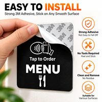 Autocollant de menu numérique NFC auto-adhésif personnalisé, panneau intelligent à toucher pour consulter le menu, pour les tables et les comptoirs de restaurant