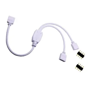 Tira de luz LED adaptador de conector de Cable Clip para PCB sin soldadura 3528, 5050, 5630 RGB mujer/conector macho