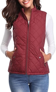 2022 nouveau <span class=keywords><strong>pour</strong></span> Express européen américain femmes matelassé chaud acrylique polaire écologique gilet col rond fermeture éclair poche doux - Product Image 3