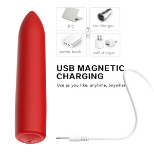 Jouets sexuels pour adultes en gros Mini vibromasseur AV Wand Masseur en silicone Rechargeable par USB Étanche 10 fréquences - Product Image 5