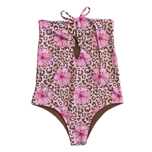 Traje de Baño Enterizo de Verano 2026 para Mujer, Estampado Floral Hawaiano, para Niñas, Adolescentes y Damas, sin Mangas - Product Image 3
