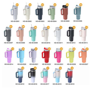 Encaixa o copo do carro do suporte 40oz copo do carro com punho Caneca isolada vácuo do curso do aço inoxidável para a condução e o uso do trabalho - Product Image 2