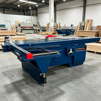 Scie à table coulissante industrielle multifonctionnelle MJ45 2800MM pour le travail du bois, le MDF, le contreplaqué, l'acrylique, la découpe du bois, avec guide de coupe pour panneaux de bois