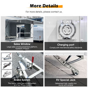 JINLIJING multifunzionale Catering Food carrello per Pizza da strada camion per pane da forno Mobile cucina barbecue cibo rimorchio completamente attrezzato - Product Image 3